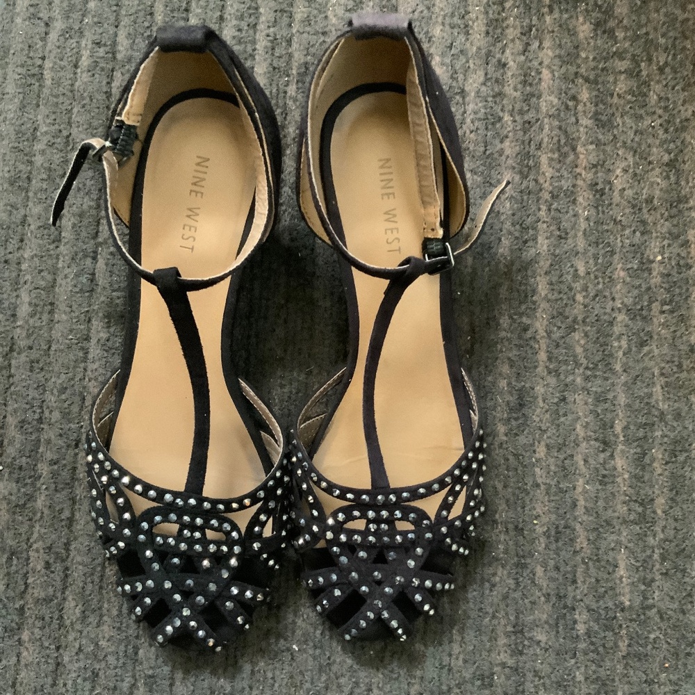 Nine West Wedge Heels Black Size 7M